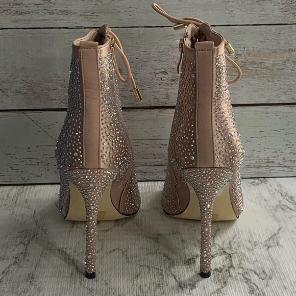 Shakira By Lady Couture High Heel Open Toe Rhinest